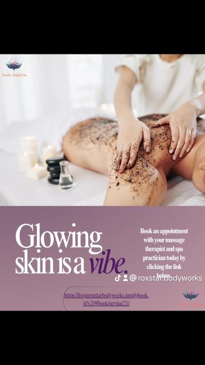 glowing-skin-is-a-vibe-400 for Roxstar Massage & Coaching 